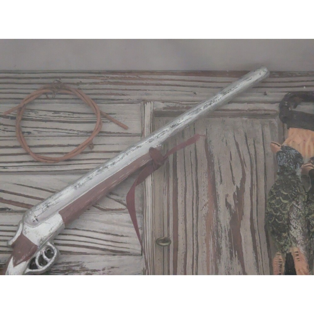 Vintage Rustic Shadow Box Display Case Large 11x14 Picture Frame Dogs Rifle Rope - Picture 6 of 9